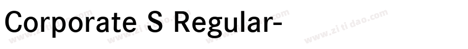 Corporate S Regular字体转换